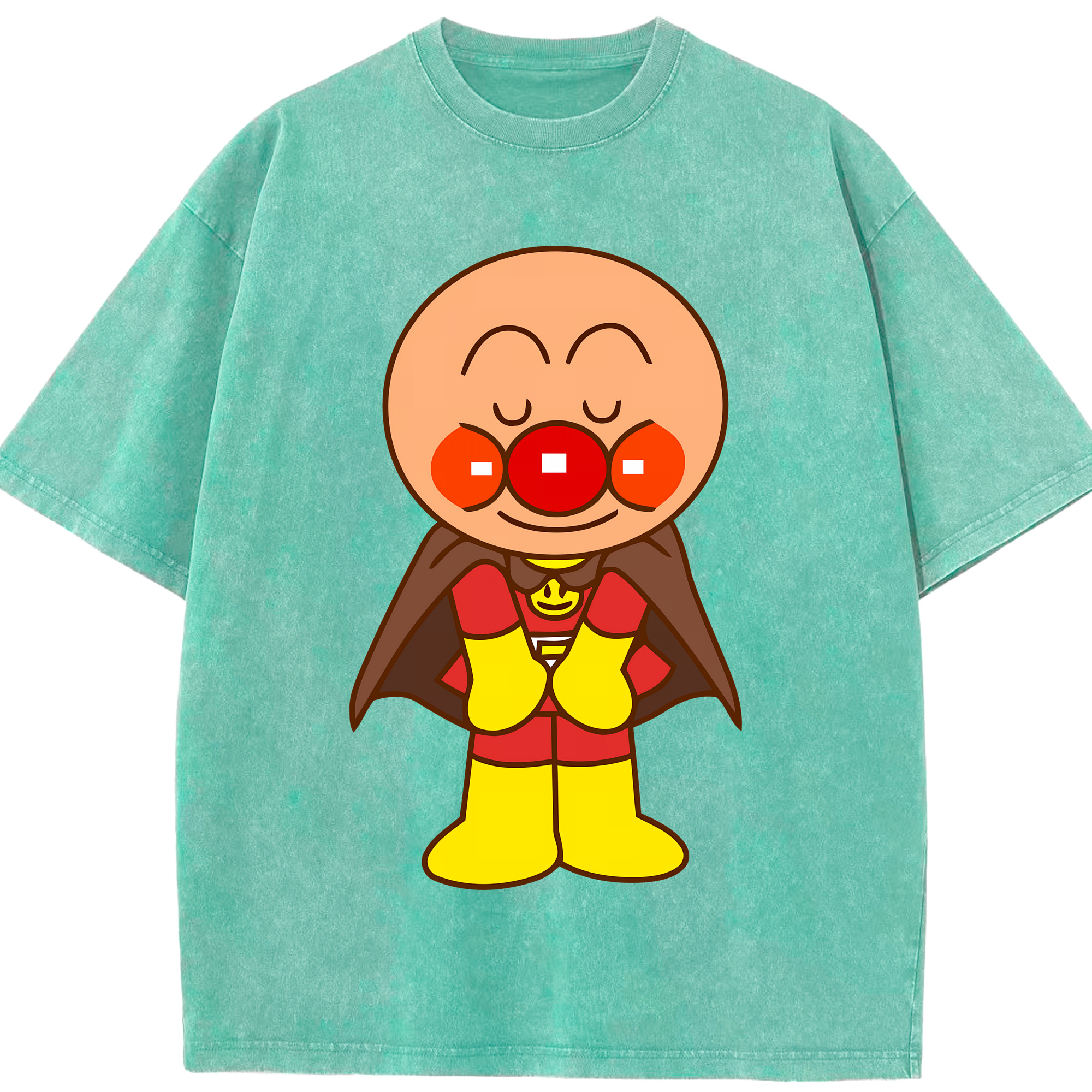 （画像用） アンパンマン Anpanman 綿100% ヴィンテージ風 半袖Tシャツ（フロントプリント）